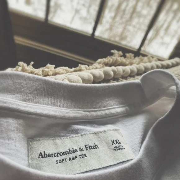 Abercrombie & Fitch Custom Cutoff Graphic Tee Floral White XXL - Picture 12 of 12